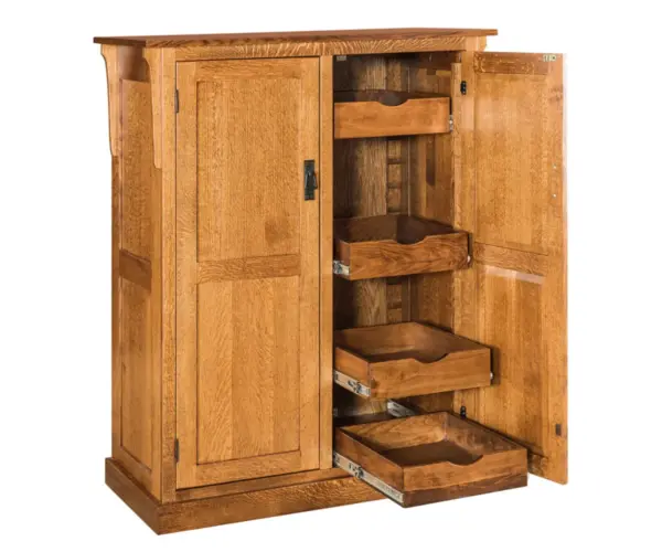 Midway Mission Pantry With Shelves And Drawers