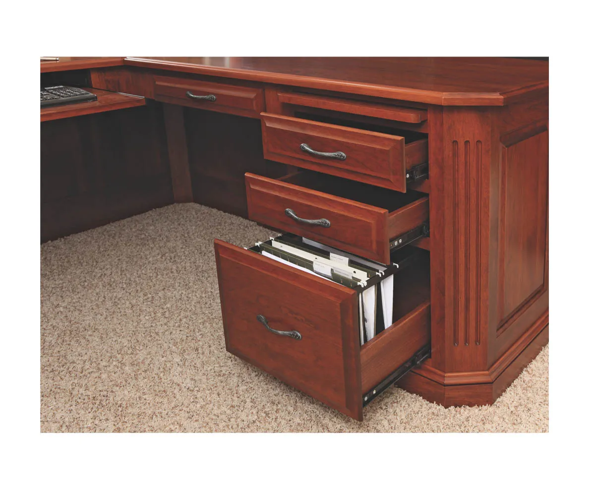 Buckingham U-Shape Desk and Hutch - Image 3