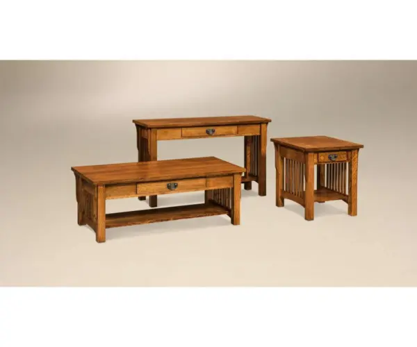 Cubic Slat Occasional Tables with Drawers
