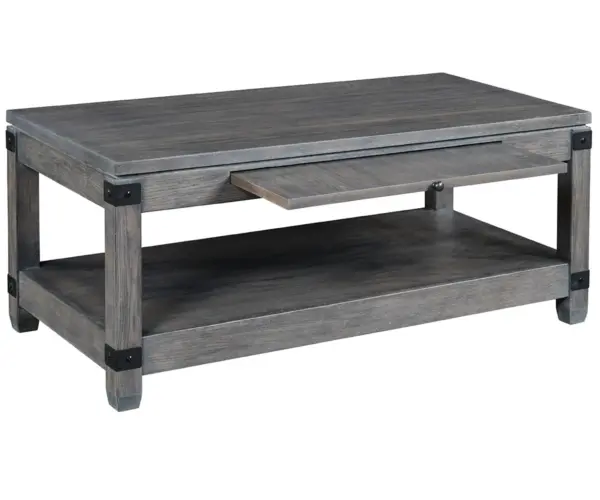 Antigo Cocktail Table with Metal Brackets