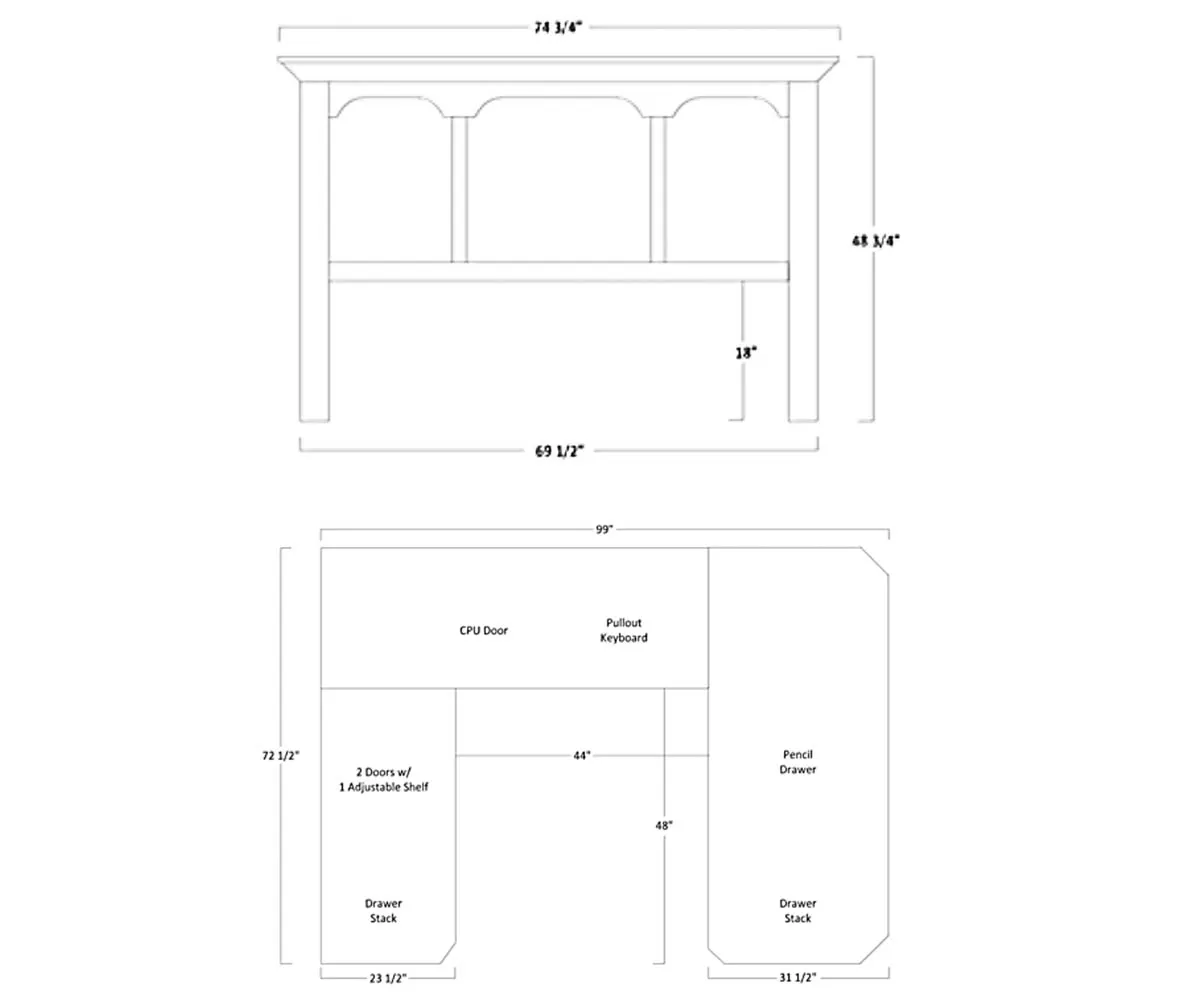 Lexington Desk and Hutch - Image 2